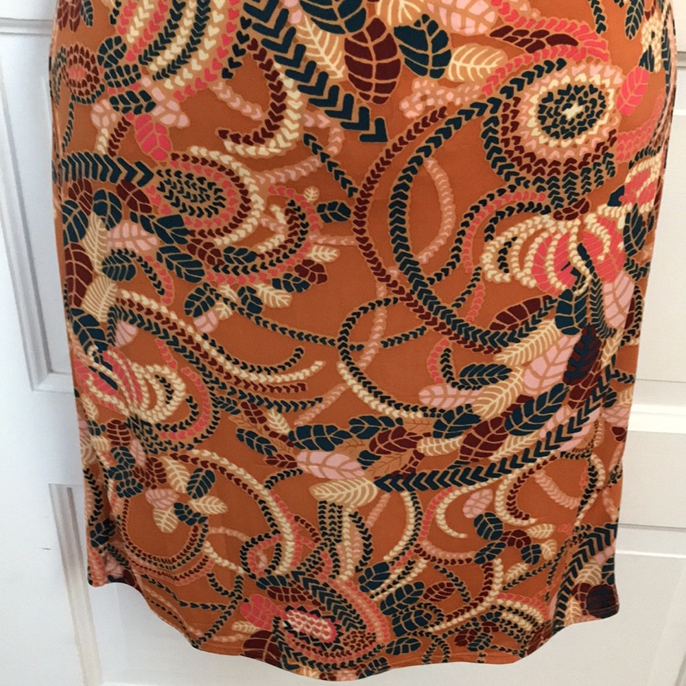 A.L.C. sz Large slip dress Autumn color floral pattern spaghetti straps Bodycon - Picture 3 of 9